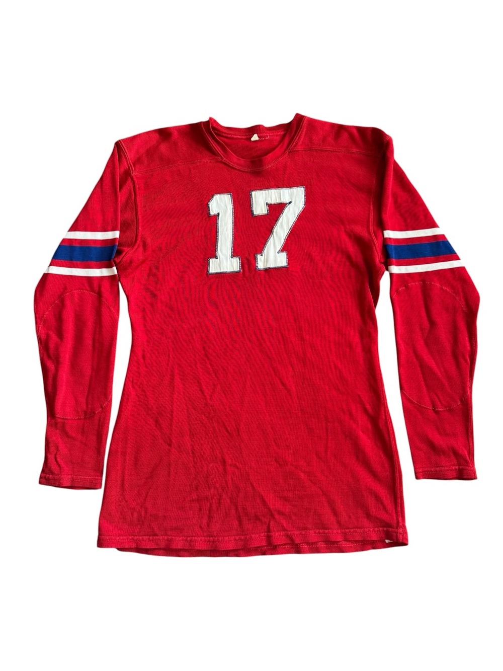 True Vintage 1960s Red Football Long Sleeve Jersey O’Shea Knitting Mills